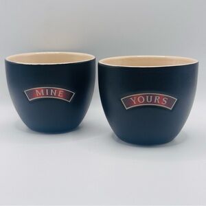 BAILEYS IRISH CREAM Vintage Ceramic Cups/Bowls, ‘Yours’ & ‘Mine’